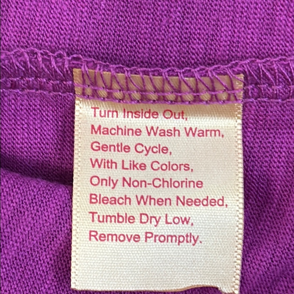 Northcrest Purple Relaxed V-Neck Tunic. Vibrant Comfy - Picture 4 of 5